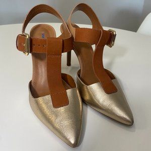 True Soul Heels - Size 8 - Brown & Gold
